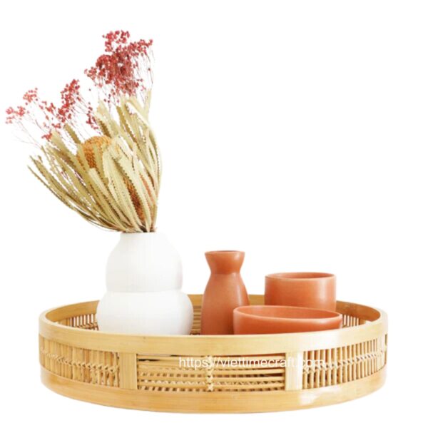 Viettimecraft - Modern Design Bamboo Tray With Handle - Vietnam handicraft supplier wholesale supplier