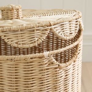 Rattan Scalloped Basket Set