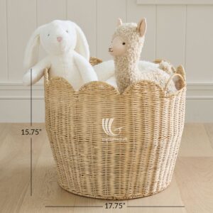 Rattan Scalloped Basket Set