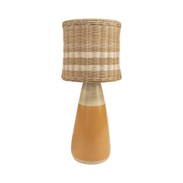 Viettimecraft - Creative Natural Rattan Table Lamp with Spun Bamboo Base Wholesale - vietnam handicraft supplier