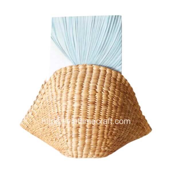 Woven Seashell Seagrass Basket for Magazine