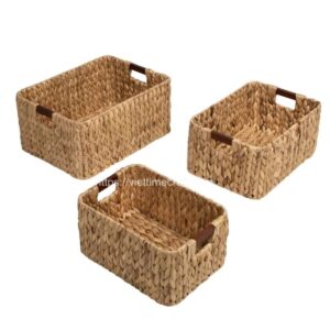 Set of 4 Water Hyacinth Basket Wholesale Vietnam Handicraft
