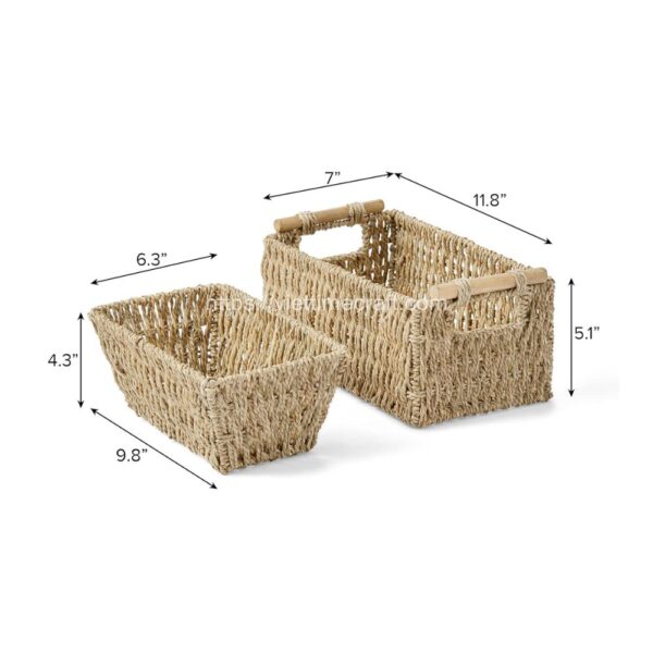 Set 2 Seagrass Basket Wholesale Vietnam Manufacturer