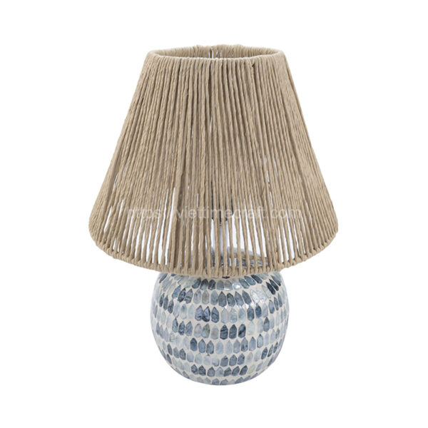 Viettimecraft - Basic Mother Of Pearl Table Lamp Mix Straw Material