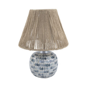 Viettimecraft - Basic Mother Of Pearl Table Lamp Mix Straw Material