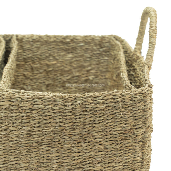 Set 6 Basket Made Of Seagrass Save Shipping Space