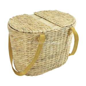 Viettimecraft - Handmade Water Hyacinth Picnic Bag With Two Handles - Vietnam handicraft supplier
