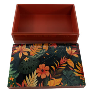 Viettimecraft - Luxury Lacquer Box with Tropical Forest Pattern - Vietnam handicraft supplier