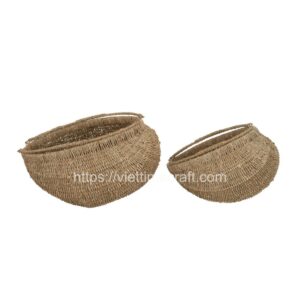 Viettimecraft - Natural Set 2 Seagrass Basket Vietnam Wholesale