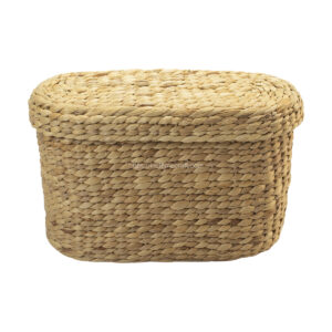 Viettimecraft - Oval Water Hyacinth Basket with Lid - Vietnam Wholesale