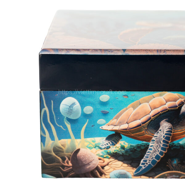 Viettimecraft - Sea Turtle Scene Luxury Lacquer Box Vietnam Wholesale