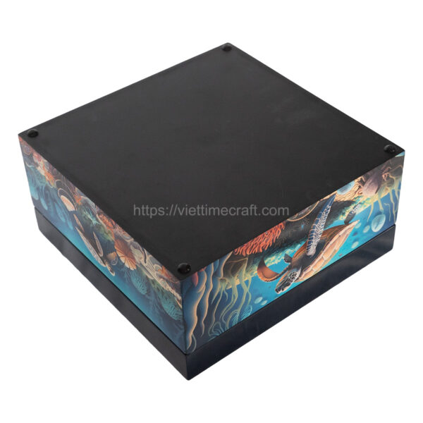 Viettimecraft - Sea Turtle Scene Luxury Lacquer Box Vietnam Wholesale