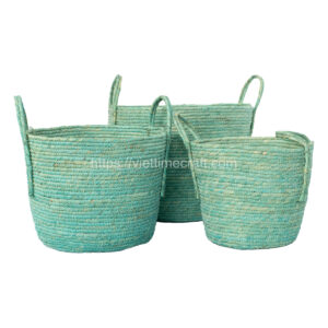 Corn Husk Storage Basket Wholesale Vietnam Manufacturer