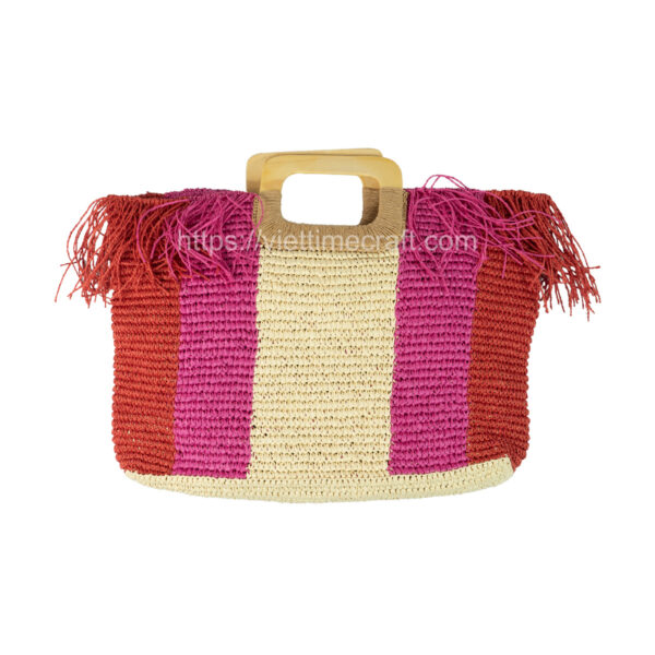Wholesale Tassel Style Straw Bag, Summer Beach Bag Vietnam Manufacturer