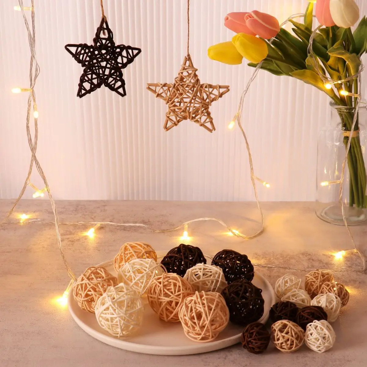 Rattan ball ornament for Christmas Viettimecraft Factory