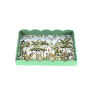 Lacquer Tray Tropical Design Table Decoration