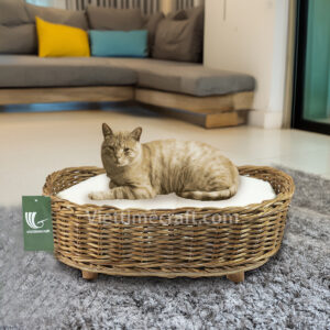 Rattan Pet Bed Handicraft Wholesale Viettimecraft Factory