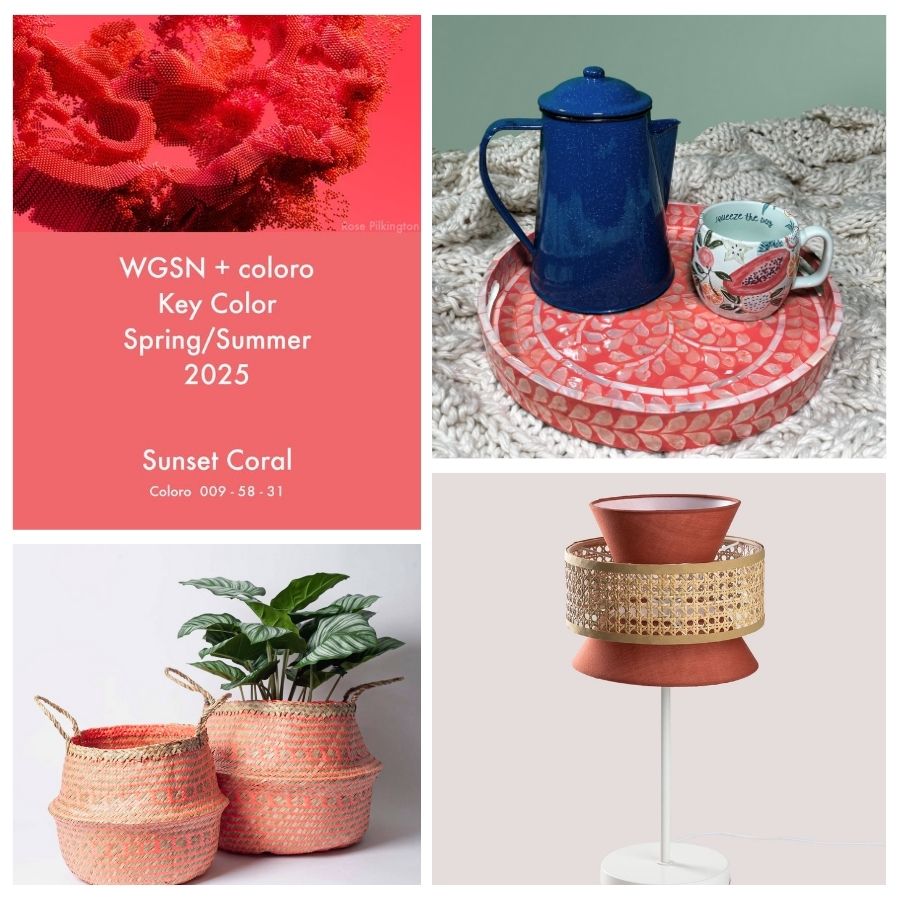 Viettimecraft 2025 color trends - Sunset Coral - HOW TO COMBINE TRENDING COLORS FOR HANDMADE PRODUCTS