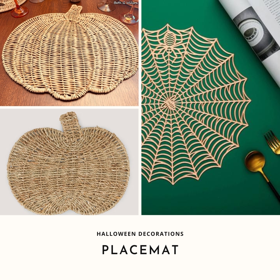 TOP 5 Halloween Symbols: Halloween decorations with handmade items - Placemat