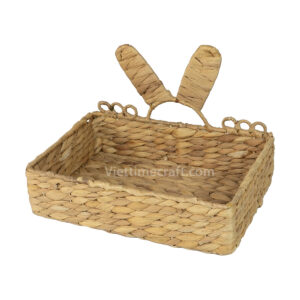 Bunny Shelf Basket Made Of Water Hyacinth Wholesale