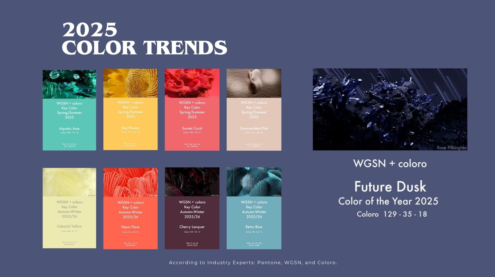 2025 COLOR TRENDS: Trending colors for handmade products