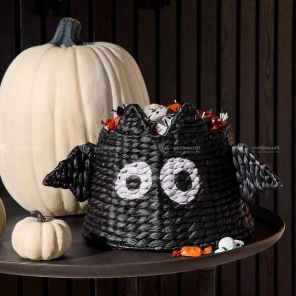 bat shape water hyacinth basket inspired by Halloween