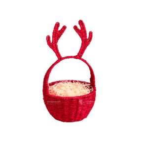 Woven Rope Reindeer Gift Basket With Handle will brings a warm and lovely Christmas atmosphere