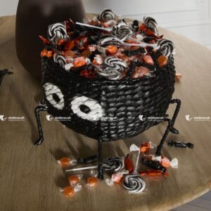 spider shape water hyacinth candy basket for halloween decoration