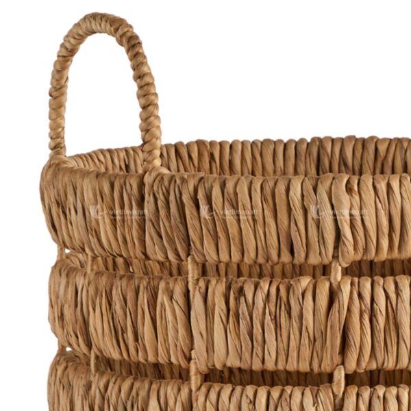 Water Hyacinth Basket With handle Viettimecraft