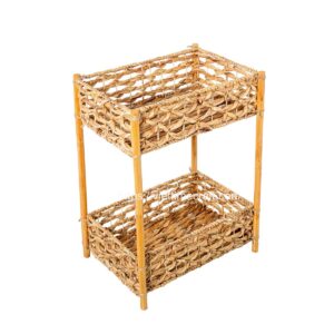 Viettimecraft Water Hyacinth Shelf 2 Rack Wholesale