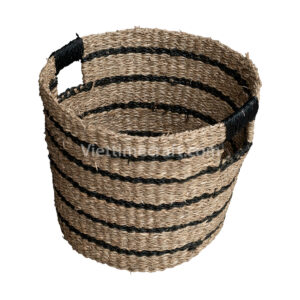 Viettimecraft Black natural seagrass basket