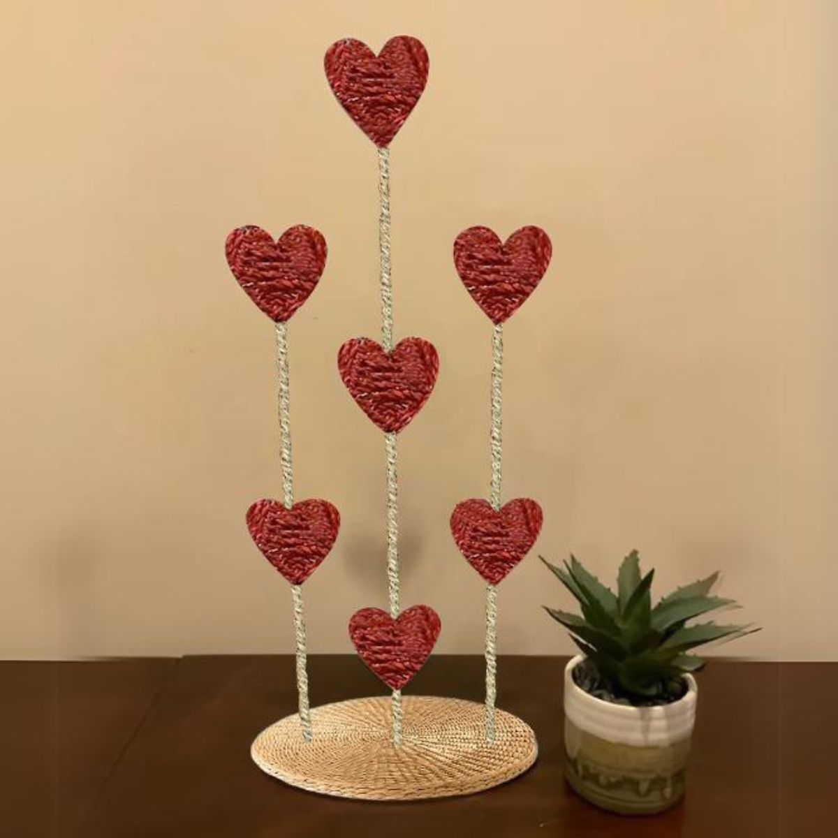 seagrass heart ornament valentine decor