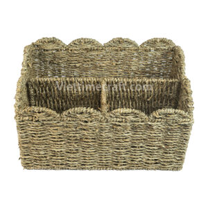 Scalloped Basket Made Of Seagrass Vietnam Manufacturer Wholesale