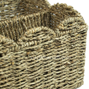 Scalloped Basket Made Of Seagrass Vietnam Manufacturer Wholesale