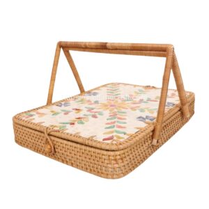 Rattan table Setting With Tray and Placemat From Viettimecraft