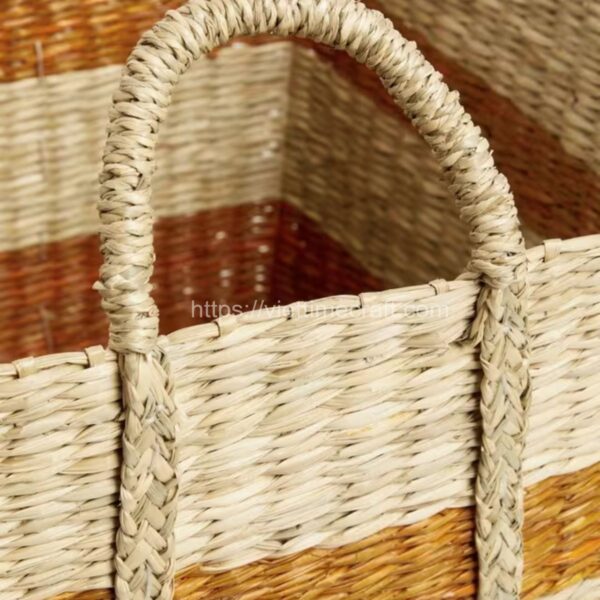 Yellow Seagrass Storage Basket Wholesale