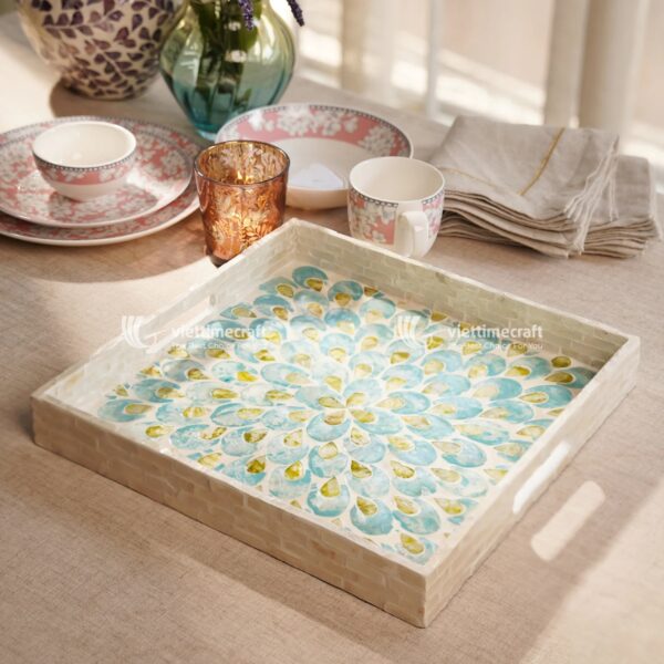 mother of pearl mosaic decorative tray