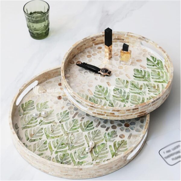 mother of pearl mosaic decorative tray