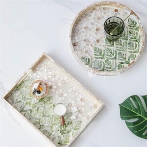 mother of pearl mosaic decorative tray