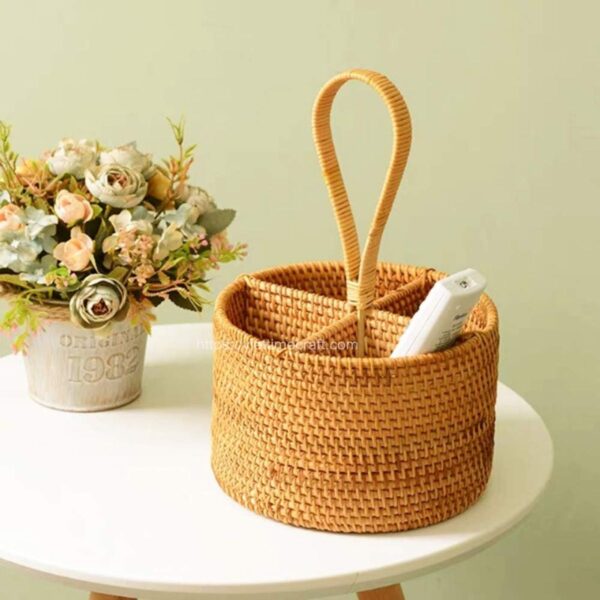 Rattan utensil holder wholesale Viettimecraft