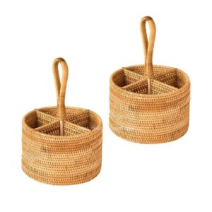 Rattan utensil holder wholesale Viettimecraft