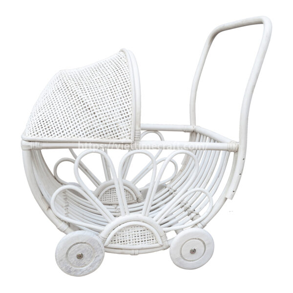 Rattan Doll Pram Rattan Baby Stroller Toy