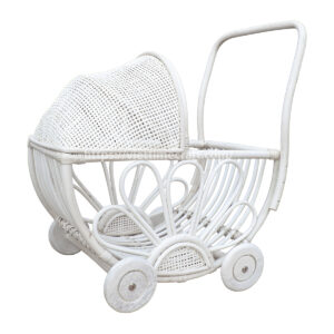 Rattan Doll Pram Rattan Baby Stroller Toy