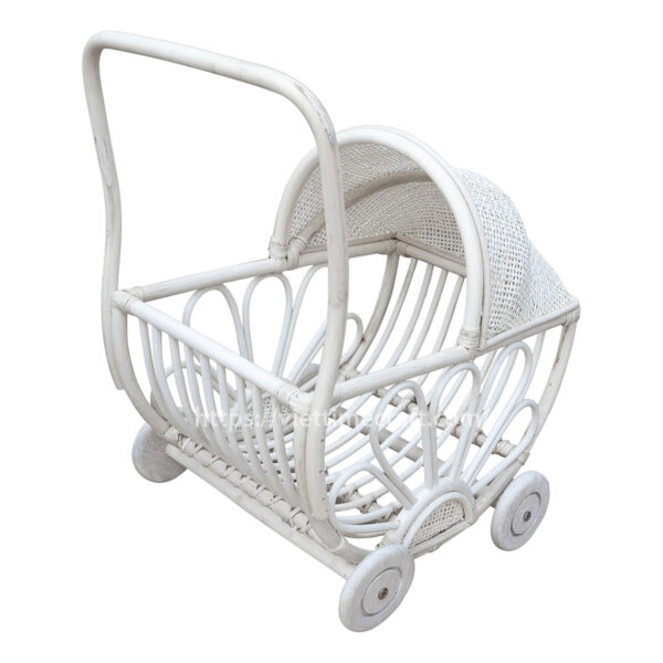 Rattan Doll Pram Rattan Baby Stroller Toy