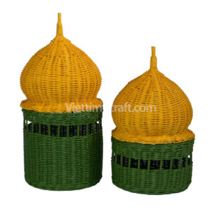 Wicker Rattan Mosque Dome Lampion