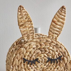 semicircle water hyacinth bunny basket for easter for home decor