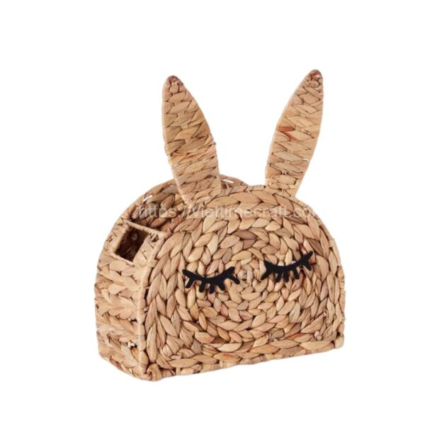 semicircle water hyacinth bunny basket for easter for home decor