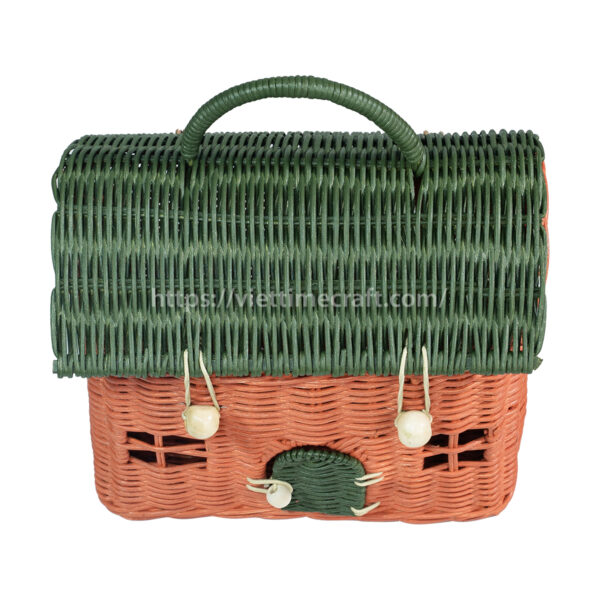 house shape rattan bag - toy or gift for kids