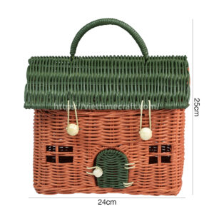 house shape rattan bag - toy or gift for kids