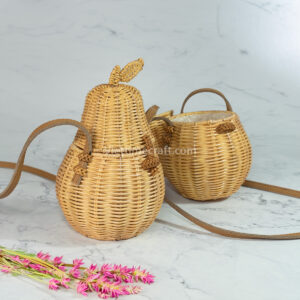 cute pineapple shape backpack, cute rattan backpack